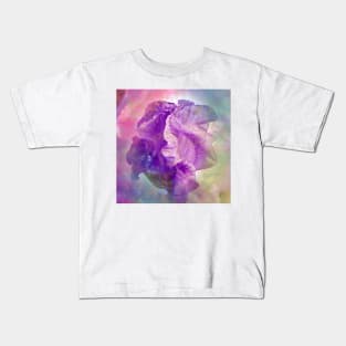 Gold Glitter Iris Flower Kids T-Shirt